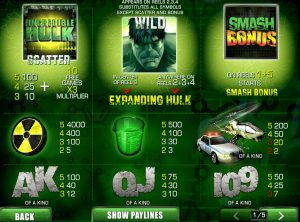 The Incredible Hulk slot machine gratis