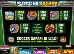 Soccer Safari slot machine
