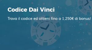 StarCasinò: Bonus fino 1250€ con il Codice Dai Vinci